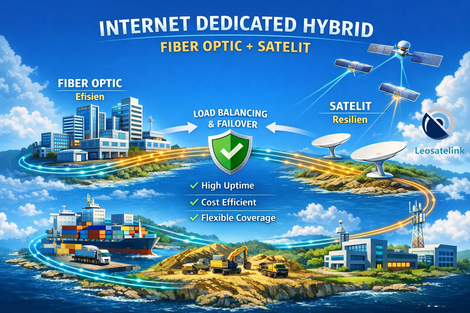 layanan starlink hybrid fiber optic dari leosatelink